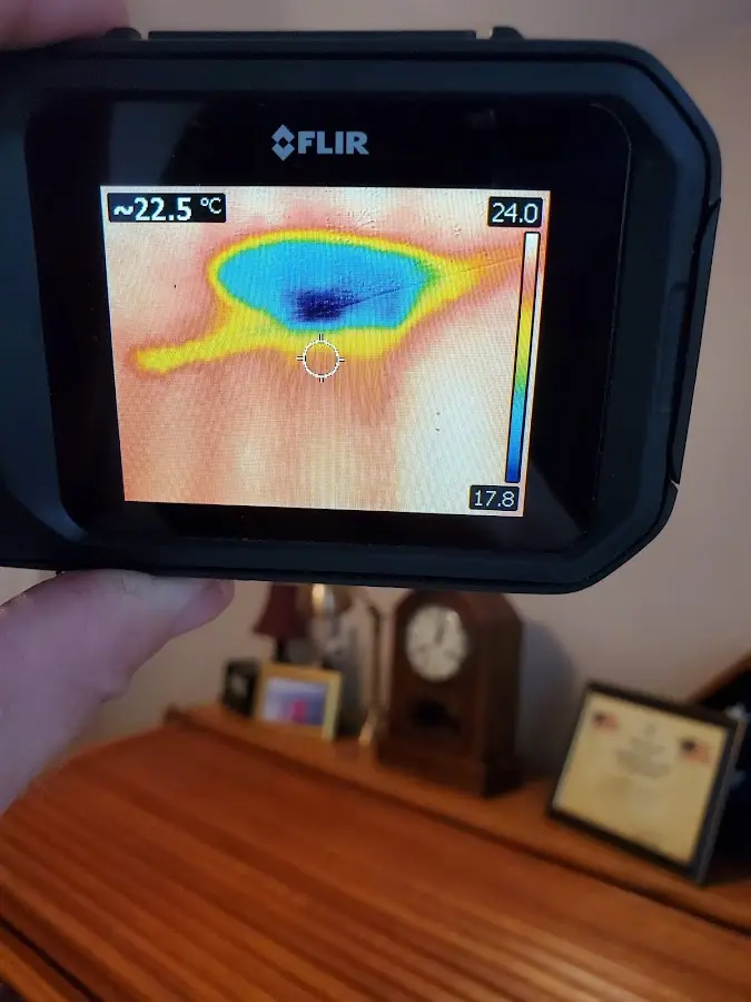 Thermal imaging inspection for water damage in New London